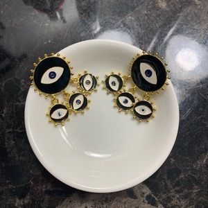 Evil eye earrings